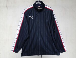 PUMA/プーマ/862216/長袖トラックジャケット/ジャージ素材/ストライプ柄生地/バックロゴプリント/紺/ネイビー/L～Oサイズ(11/28R)