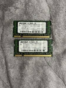 DDR2 PC2-6400s (800MHz)合計4GB 2GB×2ノート用 2枚BUFFALO 