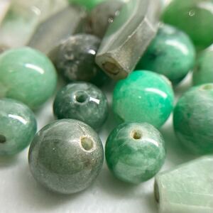 1円〜!!［天然本翡翠おまとめ161.5ct］d 約32.3g 7.6-11.6mm ルース 裸石 宝石 ジェイダイト jadite jade ヒスイ ひすい 丸玉 w4タ33