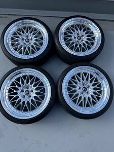 【美品】WORK ワーク VS-XV 21SR 21インチ 9.5J 9J +34 245/35ZR21 FALKEN AZENIS FK510【10000km走行】コーティング施工済み アルファード