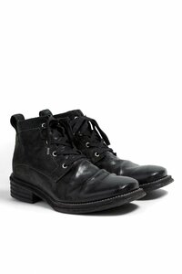 incarnation / 22AW 美品 HORSE CORDOVAN OBJECT DYED / 4 HOLE LACE UP BOOTS / size 42 (BLACK) ホース ブーツ