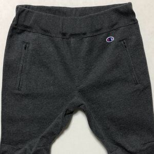 Champion チャンピオン 七分丈 スウェット パンツ 暗灰×緑 M 美品 管理A1263