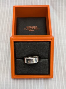 HERMES　 シルバー リング　エクリプスリュバン　レア　メンズサイズ　21号　藤原ヒロシ　グッドイナフ　箱付　ゴローズ　クロムハーツ　