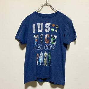 アメリカ古着　DCコミック　グリーンランタン　フラッシュ　スーパーマン　バットマン　半袖Tシャツ　ネイビー　【D60】