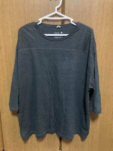 美品 gohemp ワイドフットボールTシャツ ガンメタルグレーM ゴーヘンプ 7分袖 カットソー 黒 remilla phatee