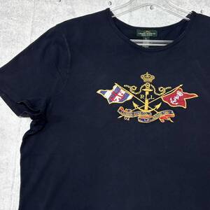 90s LAUREN RALPH LAUREN Tシャツ ローレンラルフローレン　　LRL 大きいサイズ XL 半袖 ショートスリーブ クルーネック 玉10472