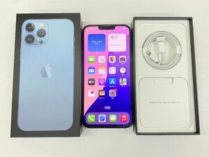 超美品　SIMフリー　iPhone 13 Pro Max　256GB　Sierra Blue　バッテリー：77％　判定○　箱付属品付き　管理番号：11-5　【安心保証】