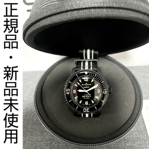 1円 ブランパン スウォッチ オーシャンオブストーム ブラック (検: Black swatch Blancpain オメガ omega OCEAN OF STORMS Fifty Fathoms )