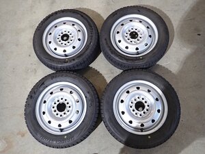 YS14744【送料無料155/65R13】ライフ ゼスト モコ ピノ ミニカ 中古スタッドレス ★13×4J 100-110-114.3/4H ET約45★1円スタート