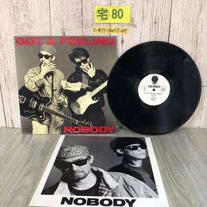 3-#LP NOBODY ノーバディ GOT A FEELING 見本盤 RT28-5041 ケースにシール貼付 ディスクよごれ有 ロック ポップス COOK IT DOWN HOT LINE