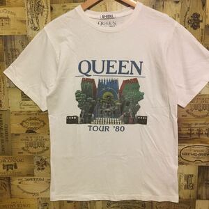 Queen バンドT 80s snidel Tシャツ 90s 古着　完売品　レア　ロックTee 半袖 白 スナイデル　ユニセックス　ヴィンテージ　古着女子　希少