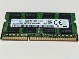 【動作確認済み】SAMSUNG ノートPC用 メモリー DDR3L-1600 PC3L-12800S 8GB×1枚 合計8GB 動作確認済 1週間保証 M471B1G73QH0-YK0【1452】