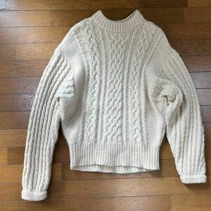 SLY スライ ケーブルニット KNIT FREE 白 オフホワイト ざっくりニット 