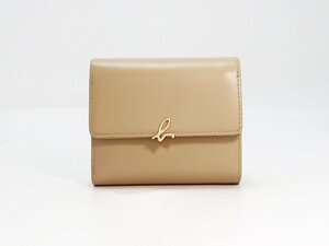 ◇美品【agnes b アニエスベー】3つ折り財布 ベージュ