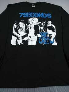 7SECONDS 長袖 Tシャツ the crew 黒XL ロンT / descendents husker du bad brains black flag minor threat bad religion life sentence