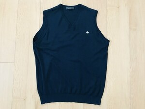 【良品】LACOSTE＊ウールニットベスト＊紺＊5