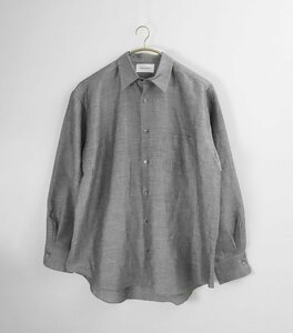 MARKAWARE ◆22SS NEW COMFORT FIT SHIRT オーバーサイズ ドレスシャツ ブラック/エクリュ サイズ2 長袖シャツ マーカウェア ◆253/ES16