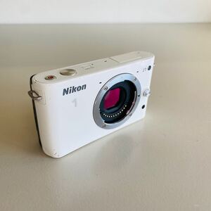 【1円】 Nikon 1 J1 27A74 ニコン ホワイト ボディ