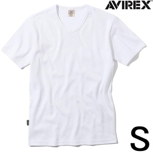 AVIREX 半袖 VネックTシャツ S ホワイト / アヴィレックス WHITE アビレックス 新品 デイリー 白 アビレックス ミリタリー 軍物 無地