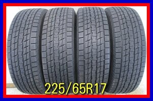 ■中古タイヤ■　225/65R17 102Q GOODYEAR ICENAVI SUV ハリアー エクストレイル CX-8等 冬タイヤ スタッドレス 激安 送料無料　B186