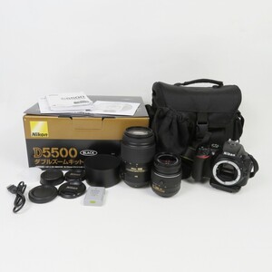 1円〜 Nikon ニコン D5500 一眼レフカメラ レンズ2点 バッグ・箱付 動作未確認 y273-3310658【Y商品】