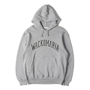 新品 WACKO MARIA ワコマリア パーカー サイズ:M 24SS アーチロゴ スウェットパーカー MIDDLE WEIGHT PULLOVER HOODED SWEAT SHIRT グレー