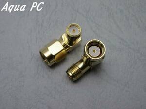 AquaPC★送料無料 RP-SMA Male to RP-SMA Female Adapter L変換★501 