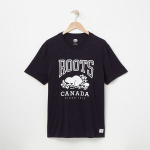 ☆日本未入荷　Roots　ロゴ入り　メンズTシャツ　サイズM　NAVY　送料込