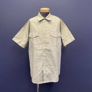 SILAS MALCOLMS S/S SHIRT サイラス マルコム ショートスリーブ シャツ size L 半袖 ボタン ベージュ