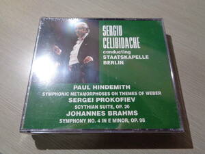 未開封/チェリビダッケ,SERGIU CELIBIDACHE,STAATSKAPELLE BERLIN/HINDEMITH,PROKOFIEV,BRAHMS(AUDIOR:AUDSE-514-515 STILL-SEALED/NEW 2CD