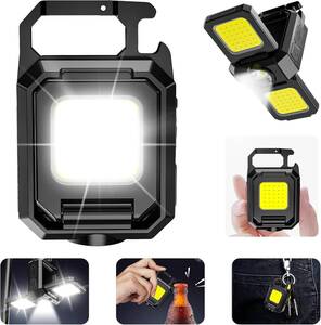 COB LED ライト 小型 投光器 【中古品】折り畳み式 5モード mini 無段階調光 超高輝度 作業 緊急 照明 夜釣り キャンプ 工具 停電 USB C