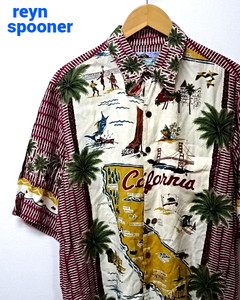 S 80s-90s初期 ダイヤモンドヘッドタグ【reyn spooner ALOHA SHIRT レインスプーナー アロハシャツ HAWAii ハワイ レア 80