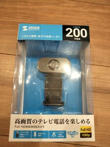 ★☆【送料無料】　未使用品　サンワサプライ　WEBカメラ　２００万画素　Full　HD　CMS-V41BK☆★