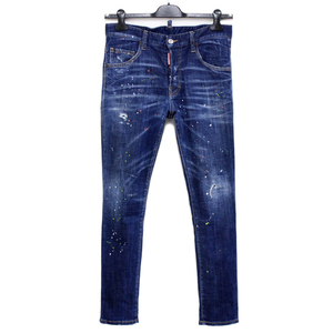 送料無料 DSQUARED2 ディースクエアード 中古美品 SKATER JEANS ボタンフライ ジーンズ デニム S74LB1274 S30342 size 46