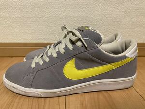 送料無料 中古 28.5cm US10.5 NIKE TENNIS CLASSIC SB グレー イエロー 藤原ヒロシ fragment