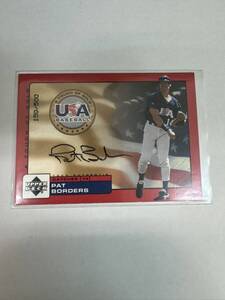 Pat Borders 2000 UD USA A Touch of Gold auto /500