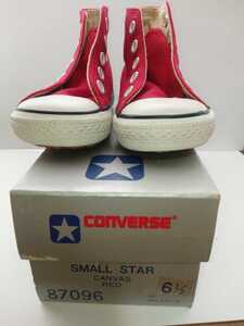 デッドストック90年代？CONVERSE SMALL STAR 6 コンバース スモールスター 12.5センチぐらい。紐無し。 箱有り。 韓国製