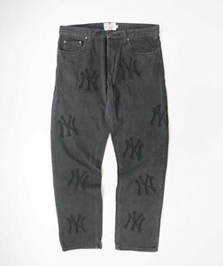 Supreme × New York Yankees ◆21FW Regular Jean デニムパンツ 黒 サイズ36 NYロゴ ジーンズ ニューヨークヤンキース シュプリーム /RN16