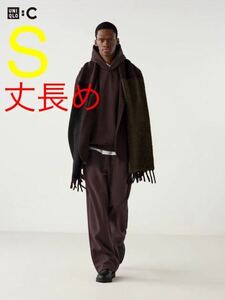 【新品】UNIQLOC ユニクロC スウェットワイドパンツ 丈長め　ダークブラウン S オンライン限定