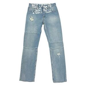 MM6 エムエムシックス　Aids Print Denim Trouser インディゴ サイズ:40（Wemens）