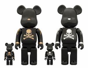 【未開封】BE@RBRICK mastermind JAPAN 100% & 400% BLACK&GOLD ・ BLACK&SILVER 2種セット メディコムトイ ベアブリック マスターマインド