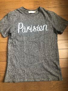 メゾンキツネ MAISON KITSUNE Parisien ロゴTシャツ XXS グレーメランジ