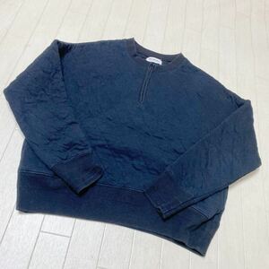 3812☆ BEAMS BOY ビームス ボーイ トップス カットソー スウェット ハーフジップ キルティング レディース ネイビー