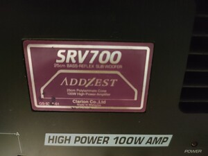 SRV700　車載用　ウファー　ADDZESTEVOLUTIONAL BASS SYSTEM. ZEALIUS ZONE