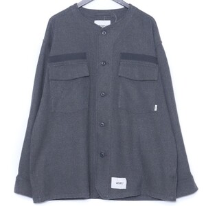 WTAPS SCOUT/LS/RAPO.TWILL 長袖シャツ 03 グレー 222WVDT-SHM04 ダブルタップス スカウト ロングスリーブ ポリエステル レーヨン ツイル