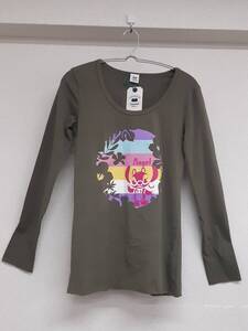 【管③】Disney/T-COMME CA/GUARANTEED/ロングTシャツ/カーキ/サイズS/古着