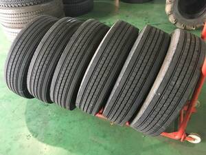 s408-4-5 ☆225/90R17.5 BS R225 中古6本セット♪ 2017年製 残溝19ｍｍ ブリヂストン！ k210