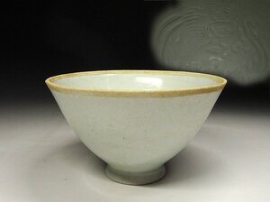 緑屋z■ 中国古玩　影青 陰刻　茶碗 碗　唐物 時代物　i9/11-6664/30-4#60