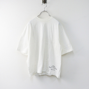 2022SS コンジェペイエ アデュートリステス conges payes ADIEU TRISTESSE コットン プリント Tシャツ /ホワイト 【2400014143393】