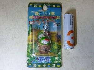 岩手限定■ハローキティ遠野かっぱバージョンどぶろく■2005年根付け/キーホルダー/ストラップ■送185円■ミニフィギュア■HelloKitty